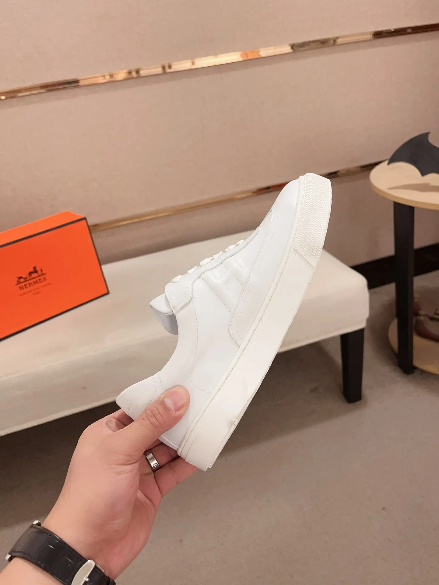 Men's clothing and shoes💰: 420💰《HERMES》【Classic Original Version】Hermès; Top 🔝 Purchasing Agency 🔍🔍Latest 🇺🇸Sold simultaneously at counters, original imported from Italy ▲▲Cow leather▲ ▲Exquisite workmanship (Italian 🇮🇹imported water-dyed 🐂cowhide lining) sole: original sole provided by the original factory, ⚠️exclusive double-layer activity·TPR·rubber·combined molded outsole; Code number: 36-44 (45/46 can be customized, non-refundable)